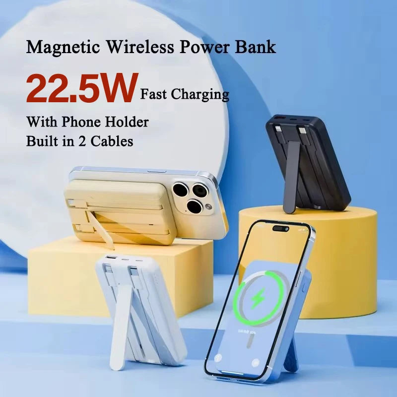 Kawaii 50000mAh Magnetic Power Bank 🌟✨ | Fast 15W Wireless Charger for iPhone 15/14/13 & More 💖🔋