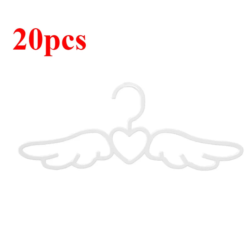Kawaii Angel Wings Hangers 🌈✨ - Adorable Heart-Shaped Wardrobe Organizers for Stylish Kids' Rooms 💖👗