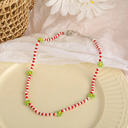 Whimsical Blossom Pearl Choker 🌸✨ Cute Colorful Beaded Necklace for Trendy Women! 🎀💖
