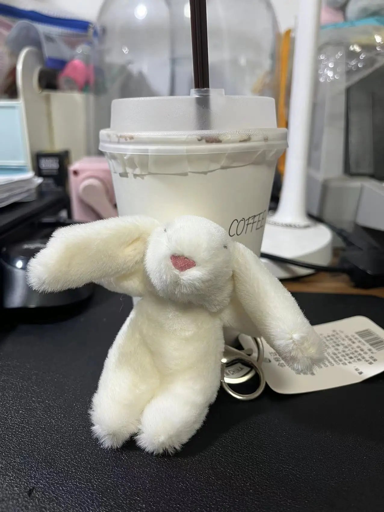 Cute Cartoon Rabbit Keychain With Pom Pom Charm And Bag Accessory 🐰💖