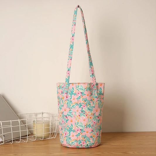 Kawaii Floral Bucket Bag 🌸✨ | Chic Round Handbag for Daily Adventures & Travel 🎒🌼
