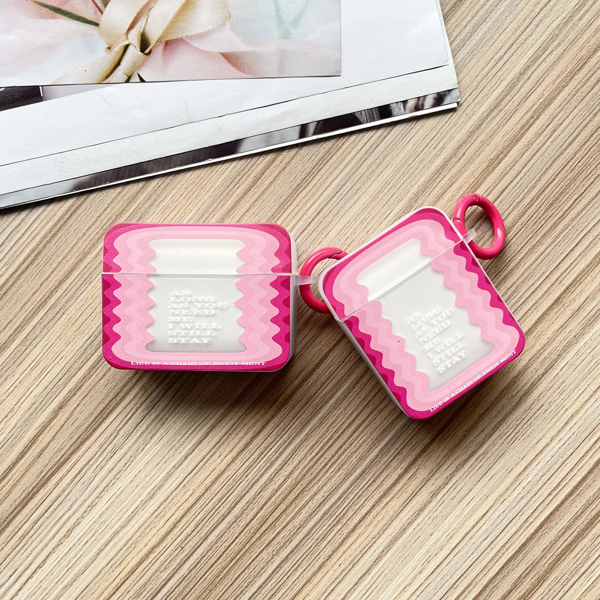 🌸 Cute Floral Silicone Case for AirPods 🌼 Stylish Earphone Cover with Keyring for Girls 🎀 - Pixie Quill