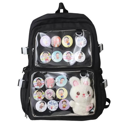 ✨ Adorable Japanese Itabag Backpack 🎒 | 2024 Transparent Design 🌈 | Perfect for School & College Students 🌟 - Pixie Quill