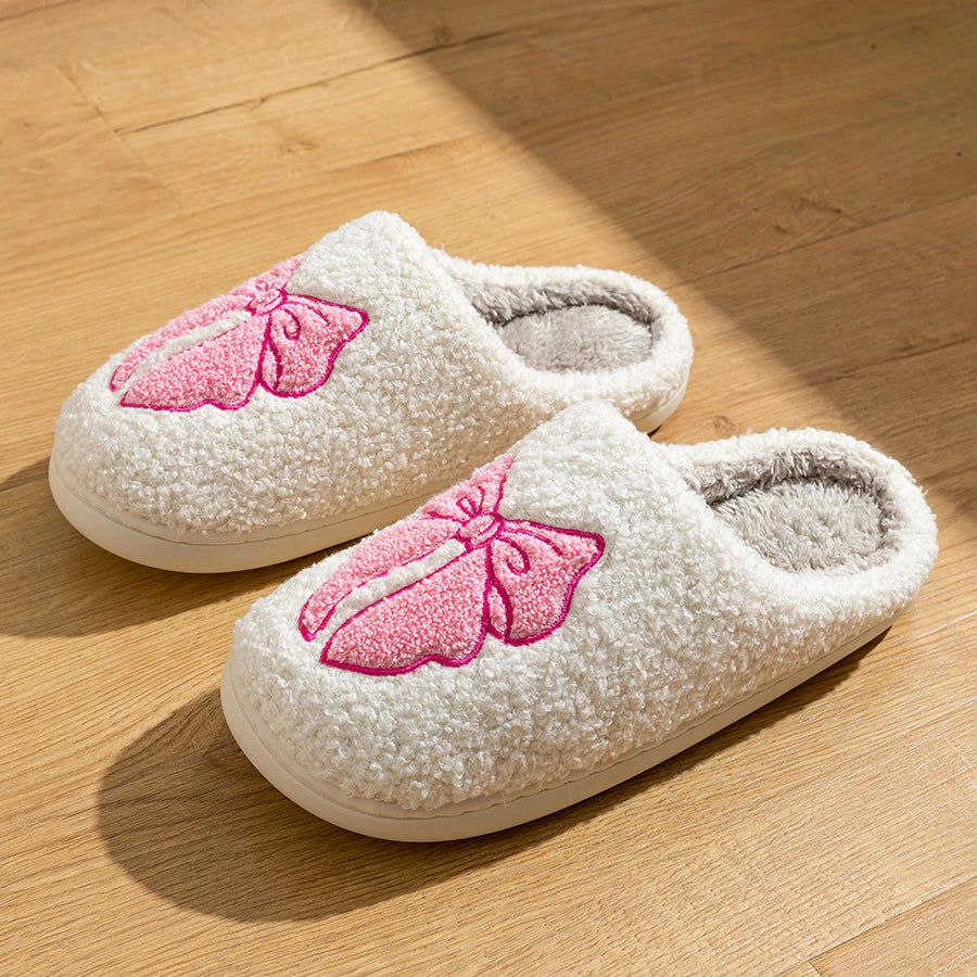 Kawaii Cozy Bow Slippers 🥰✨ | Soft Cotton Indoor Winter Shoes for Ultimate Comfort 🌟