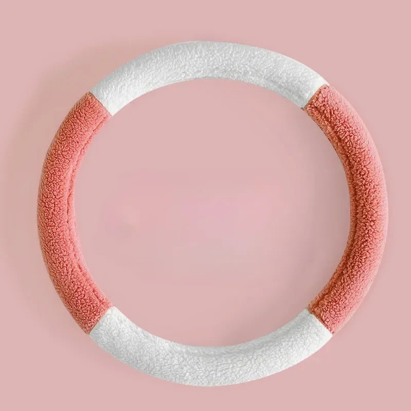 Kawaii Plush Steering Wheel Cover for Cozy Winter Drives ❄️💖 Cute & Anti-Slip Car Accessory