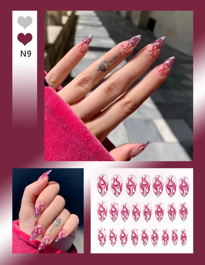 Kawaii Watermelon Dreams 🍉✨ | 24Pcs Cute Press-On Coffin Nails for Women & Girls 💅🎀