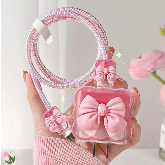 Kawaii Cable Guardian 🐾✨ | Cute Charger Protector & Organizer for iPhone 15/14/11/13 🎀