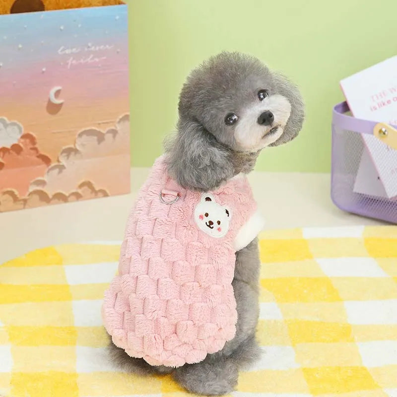 🐾 Cozy Cuddle Paws: Adorable Plush Sweater for Tiny Tails 🐶✨