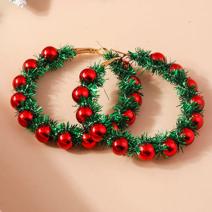 Whimsical Christmas Wreath Garland Earrings For Women Holiday Jewelry Gift 🎄