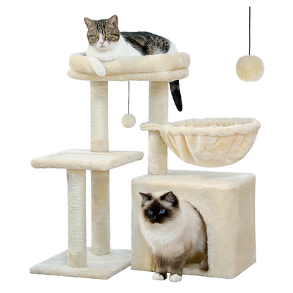 Whisker Wonderland Cat Tree Tower For Indoor Cats Grey Two Styles With Scratching Posts Hammock Top Perch 🐱🪵