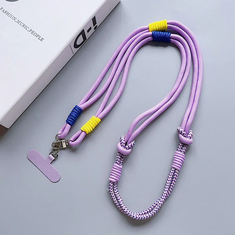 Kawaii Handwoven Phone Lanyard 🌈✨ | Long Crossbody Strap - Sturdy & Cute Anti-Loss Accessory for All! 💖📱
