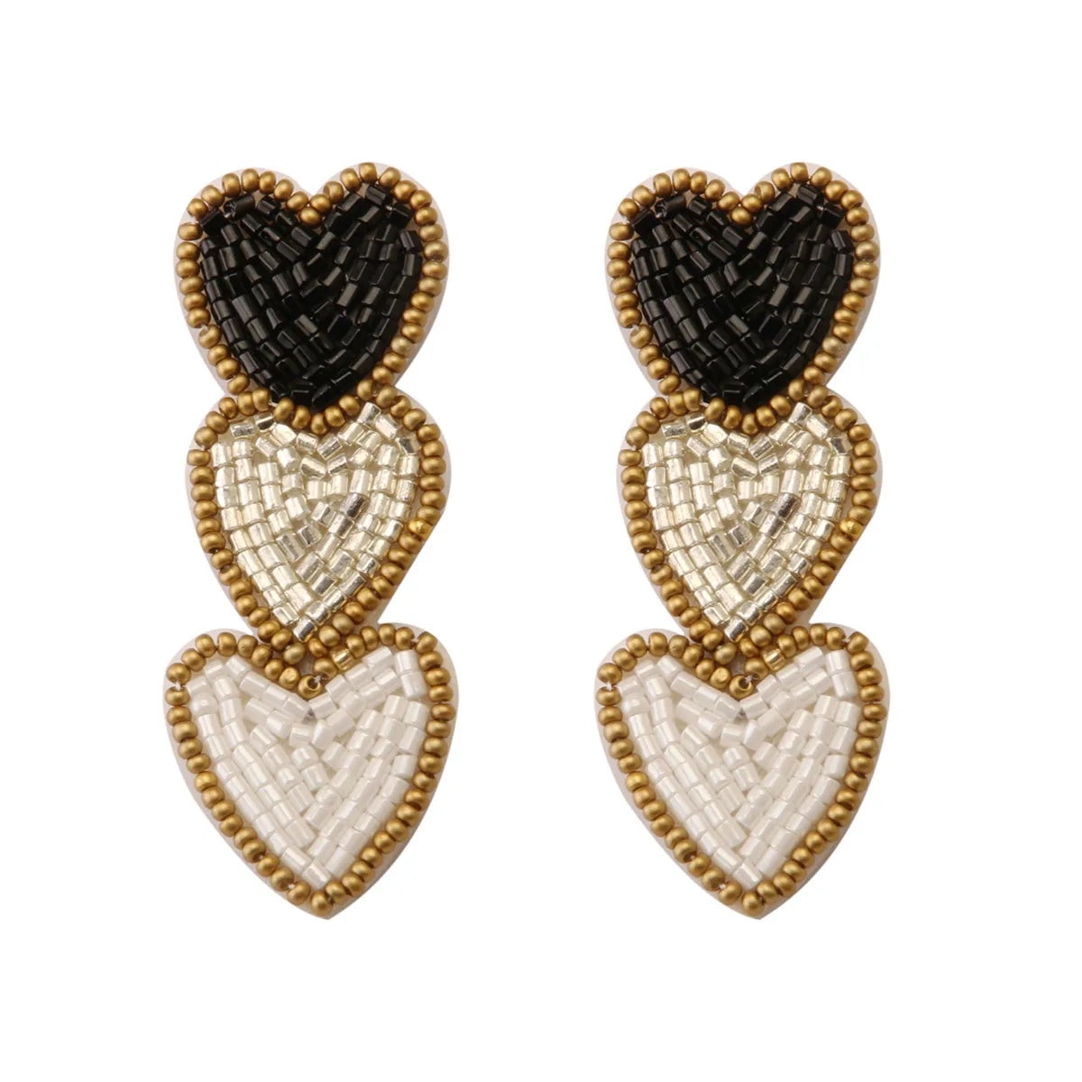 Kawaii Heart Dangle Earrings 💖✨ | Vintage Beaded Jewelry Gifts for Lovebirds 🌟💕