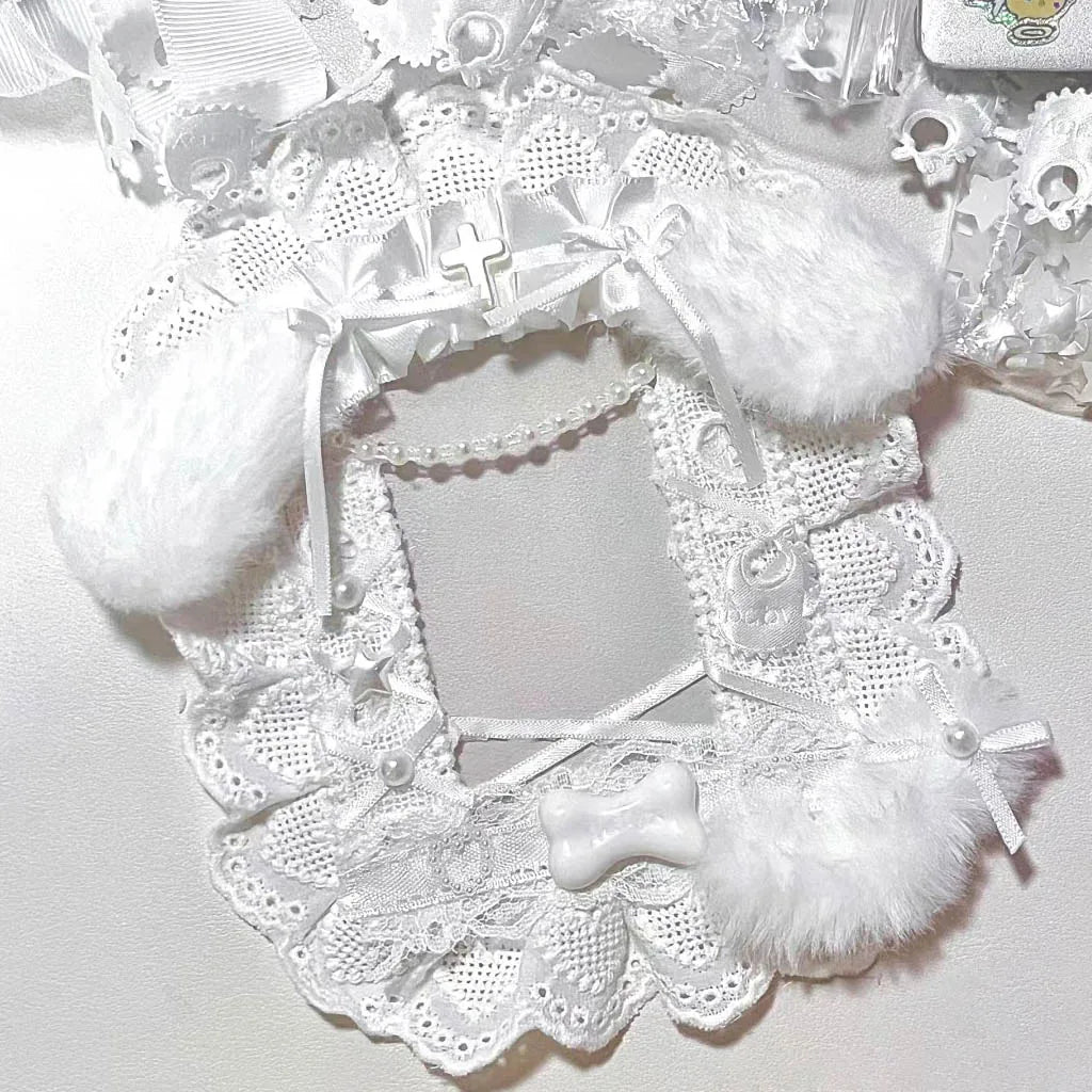 Blue Bowknot Lace Photocard Holder Display Cute ID Card Sleeve 💙🎀