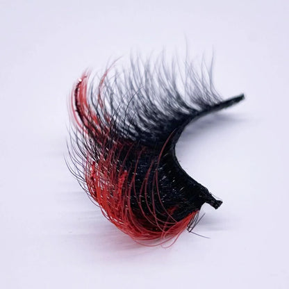 ✨ Kawaii Glitter Ombre 20MM Mink Lashes 🌈 | Dramatic & Colorful Fake Eyelashes 💖