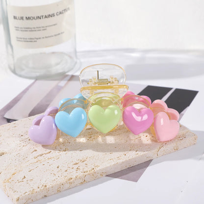 🌸✨ Adorable Love Rainbow Hair Claw Clip - Chic Ponytail Holder for Stylish Ladies! 💖🦋 - Pixie Quill