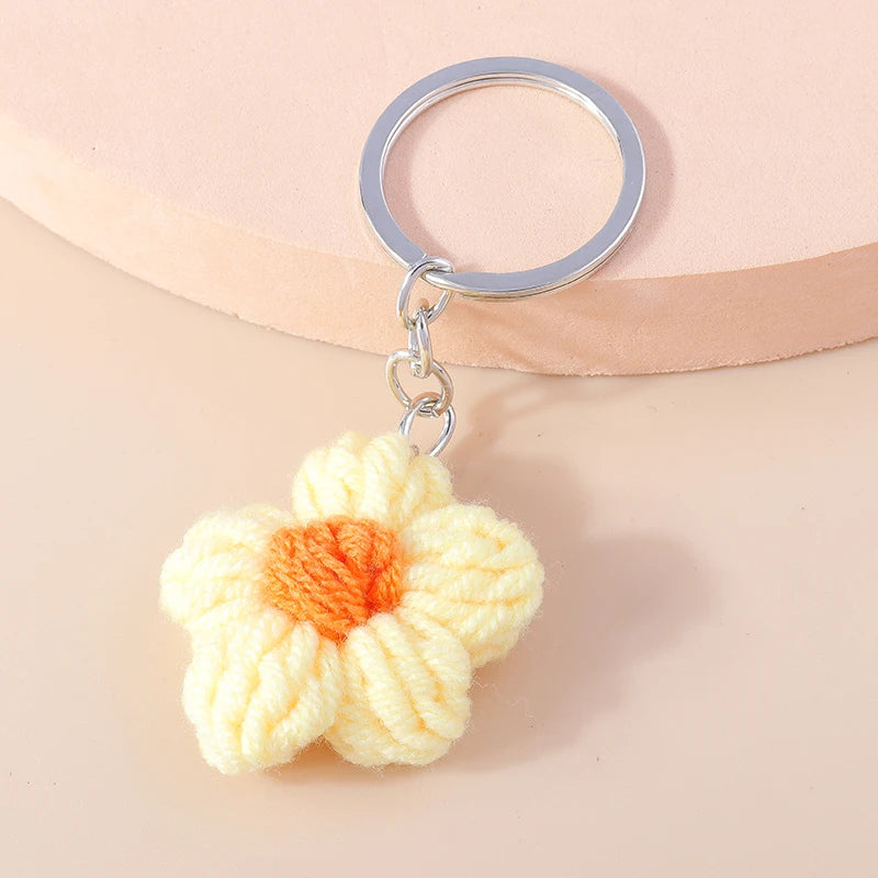 Playful Handmade Knitted Pig Dog Keyrings for Gifts 🐷🐶