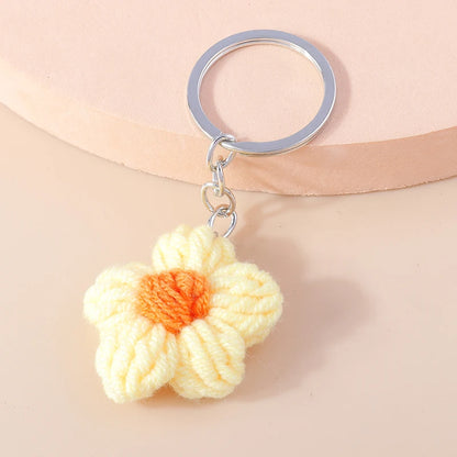 Playful Handmade Knitted Pig Dog Keyrings for Gifts 🐷🐶