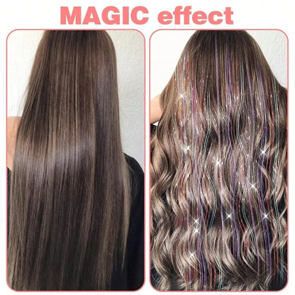 12 Pcs Clip In Hair Tinsel Pack Glitter Fairy Extensions For Women And Kids ✨