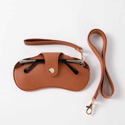 Kawaii Custom Initials Sunglasses Pouch 🌈✨ Cute PU Leather Glasses Case for Stylish Travel 🕶️🎀 Personalized Gift!