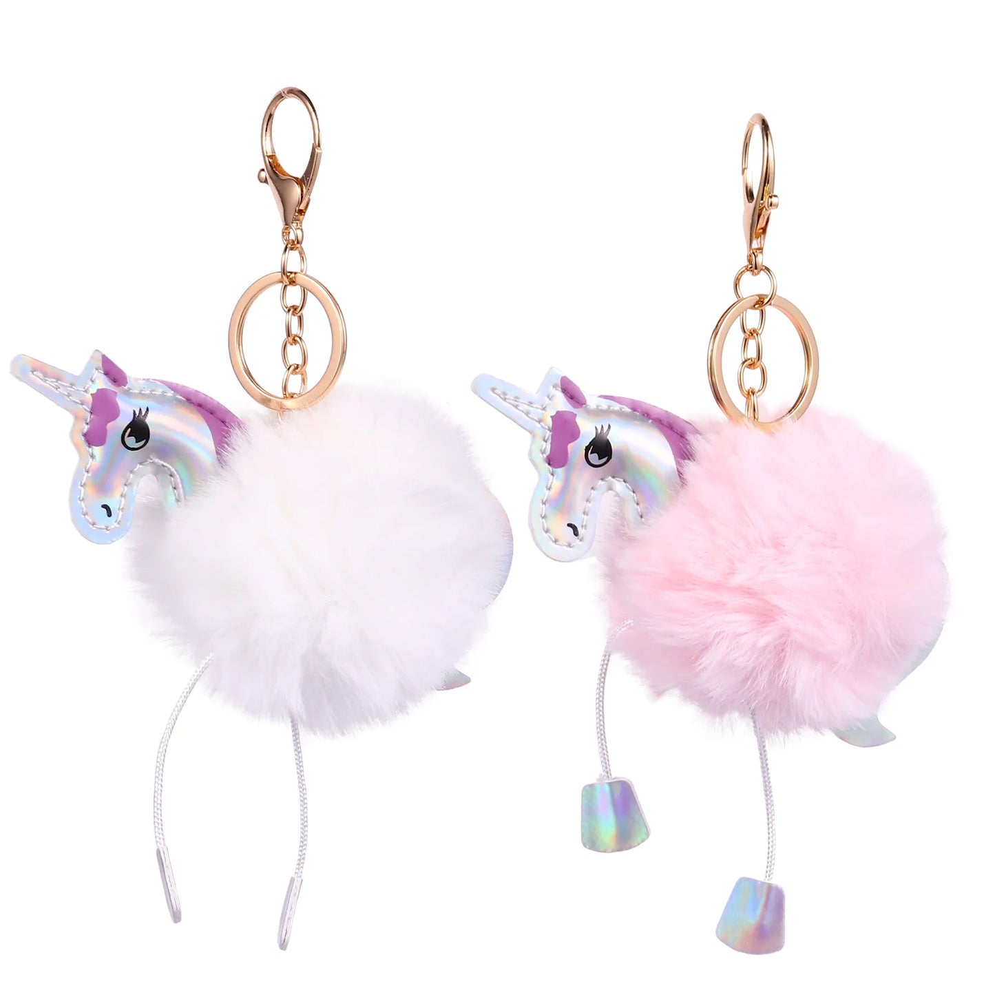 Kawaii Plush Unicorn Keychain 🌈✨ - Adorable Bag Pendant & Alloy Accessory for Your Backpack! 🦄💖