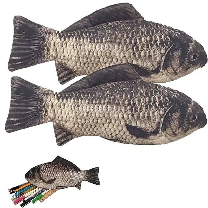 Fish Shaped Pencil Case Novelty Bag Coin Purse Cute Office Gift 🐟🎀