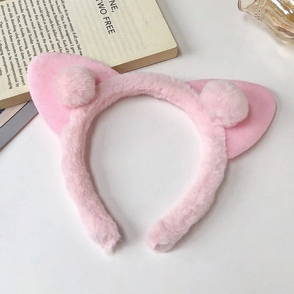 Kawaii Plush Bear Ear Headband 🐻✨ - Adorable Non-Slip Hair Accessory for Makeup & Daily Fun 💖🎀