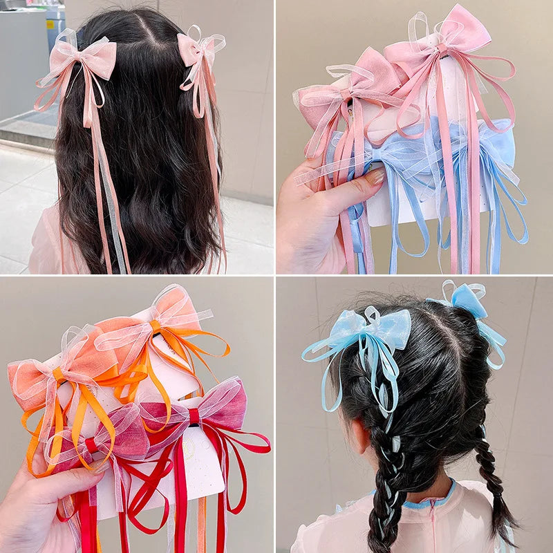 Kawaii Floral Bow Hairpins for Girls 🌸✨ Adorable Baby Headwear & Accessories!