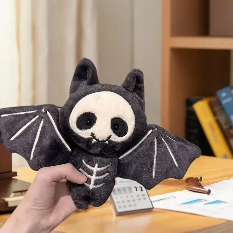 Charming Skull Bat Plush Keychain Bag Charm Halloween 🎃🦇