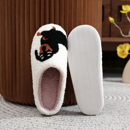 Kawaii Plush Dog Slippers 🐶✨ | Cozy Anti-Slip Warm Slides for Couples | Adorable Indoor & Outdoor Footwear!