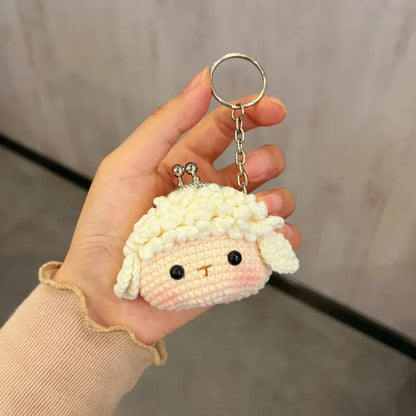 Charming Crochet Animal Keychain Bag Rabbit Plush Pendant Handmade 🧶🐰