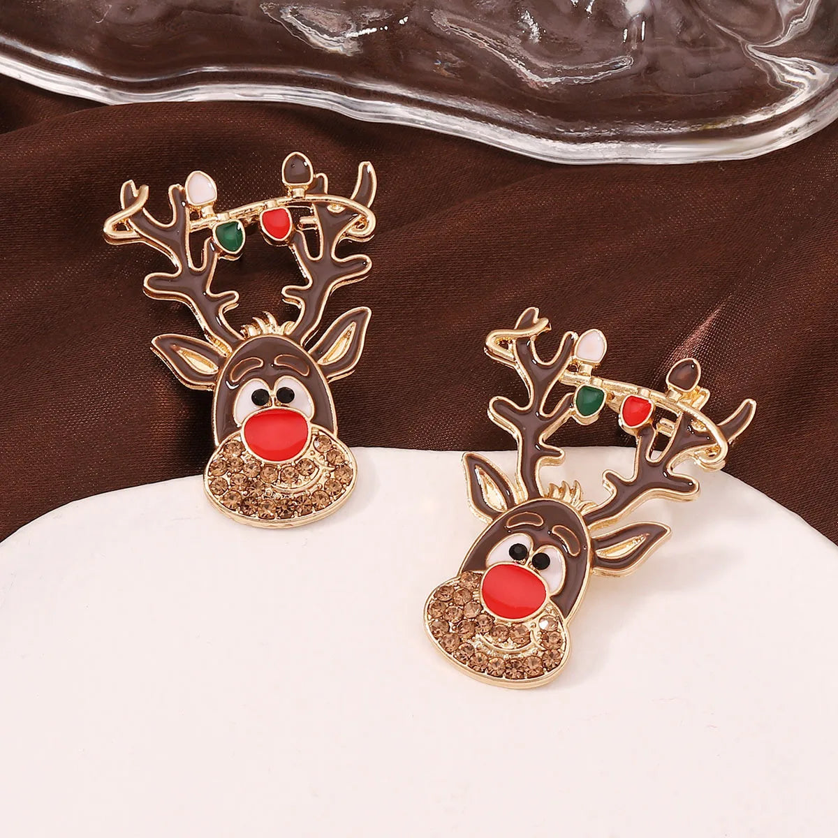 2 Piece Cute Christmas Elk Earrings Set Hypoallergenic Drop Jewelry For Women 🎄🦌