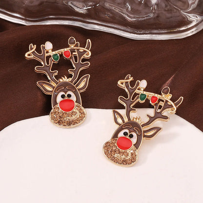 2 Piece Cute Christmas Elk Earrings Set Hypoallergenic Drop Jewelry For Women 🎄🦌