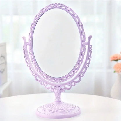 Kawaii Lace Love Mirror 🌸✨ | Portable Double-sided Vanity Mirror for Makeup Magic 💖🎀