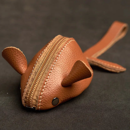 Adorable Kawaii Mouse Coin Purse 🐭✨ | ZRCX Leather Key Wallet for Kids & Adults 👜💖