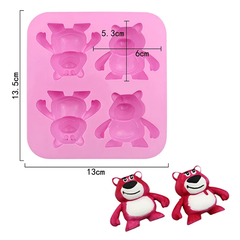 Cute Cartoon Animal Silicone Mold for Baking and Cupcake Topper 🐻🐭🐱🐷🦆