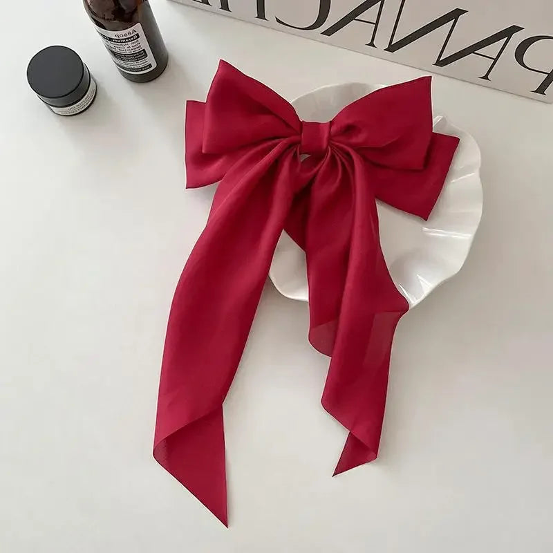 Kawaii Chic Bow Hairpin 🎀 | Adorable Black & White Ribbon Clips for Trendy Women 👩‍🎤 | Cute Hair Accessories 💖