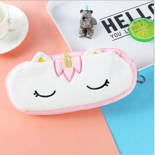 Kawaii Plush Unicorn Pencil Case - Magical School Essential 🦄✨