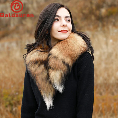 Genuine Natural Fox Fur Scarf With Drawstring 90 Cm Cozy Warm Winter Neck Warmer For Women Men 🦊❄️
