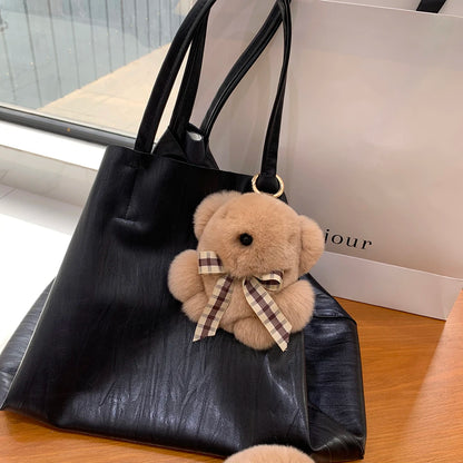 Soft Fluffy Bear Keychain Plush Rabbit Fur Bag Charm Cute Gift For Bags 🐻🐰