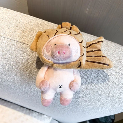 Kawaii Shiba-Inu Taiyaki Plush Keychain 🎀🐶 | Adorable Akita Inu & Husky Backpack Charm | Cute Stuffed Toy Gift for Kids! 🎁✨