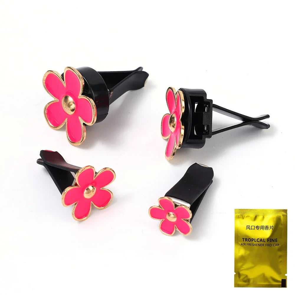 Kawaii Daisy Air Freshener 🌸✨ Cute Mini Flower Clip for Car Aromatherapy & Decoration 🚗💖