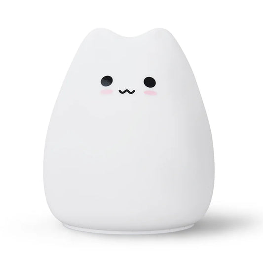 Whimsical Kawaii Cat Color-Changing Night Lamp 🌈✨ - Adorable Bedside Buddy for Dreamy Nights! 🐾💖
