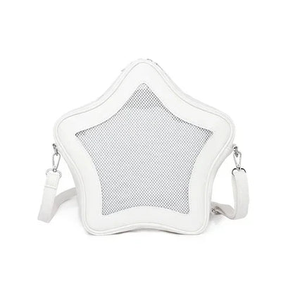 Y2K Cute Five Star Ita Bag Women Sweet Trend Crossbody Bag Popular Girl Transparent Bag Kawaii Personality Display Shoulder Bags