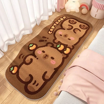 Kawaii Capybara Cashmere Carpet 🐾✨ | Adorable Anime Floor Mat for Cozy Spaces!