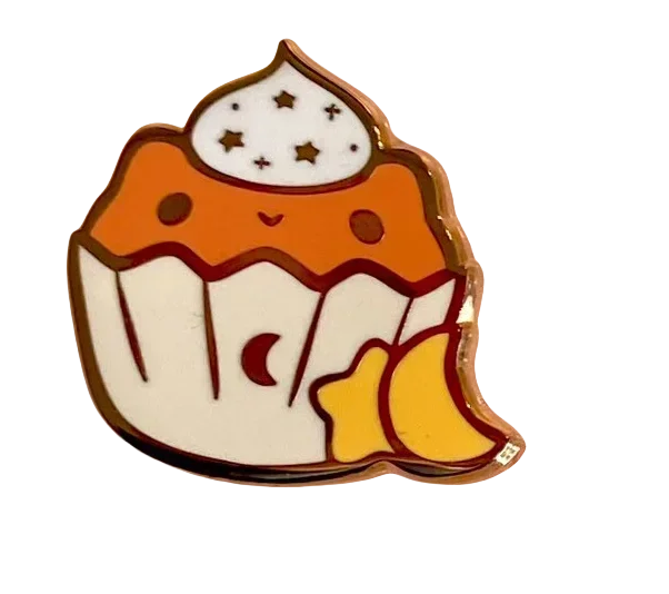 ✨ Kawaii Celestial Cat Cafe Enamel Pin 🌙 - Whimsical Accessory for Playful Styles! 🐾