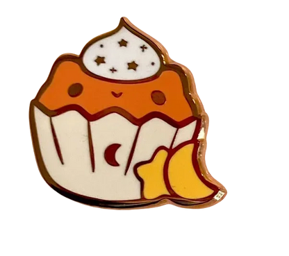 ✨ Kawaii Celestial Cat Cafe Enamel Pin 🌙 - Whimsical Accessory for Playful Styles! 🐾