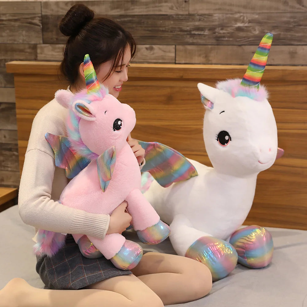 Adorable Kawaii Unicorn Plush 🌈✨ - Soft Pink Horse Dreamy Pillow for Sweet Girls 🎀 | Perfect Gift for Kids & Cozy Home Decor! 🦄💖