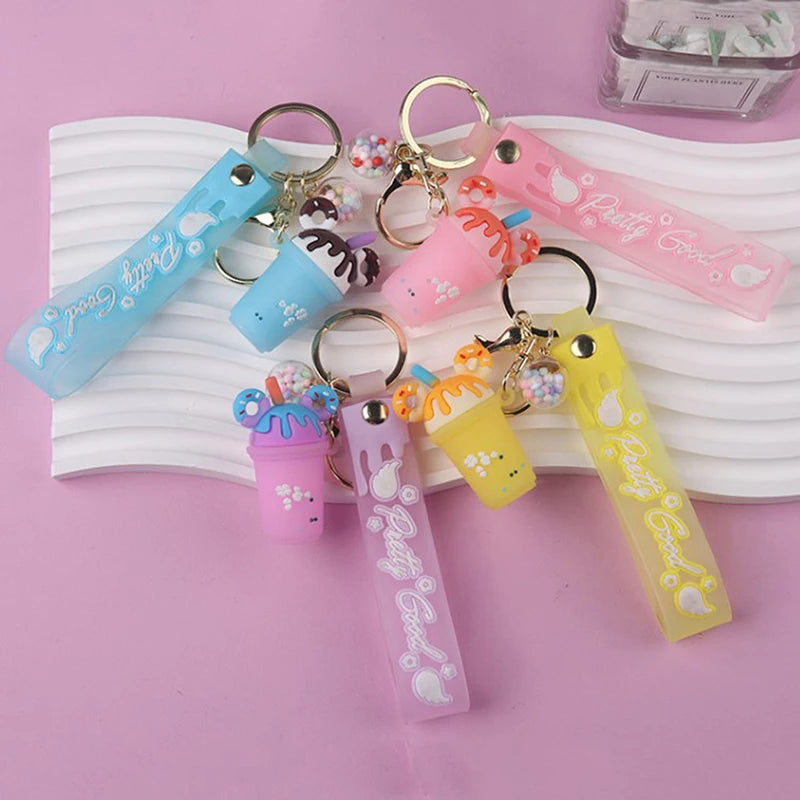 🍦 Sweet & Whimsical Ice Cream Keychain 🎀 - Adorable Accessory for Your Bags! ✨ - Pixie Quill