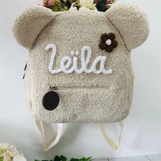 Personalized Kawaii Teddy Bear Backpack 🧸✨ - Custom Embroidered Kids' School Bag 🎒 - Perfect for Birthdays & Children's Day Gifts! 🎉🌟