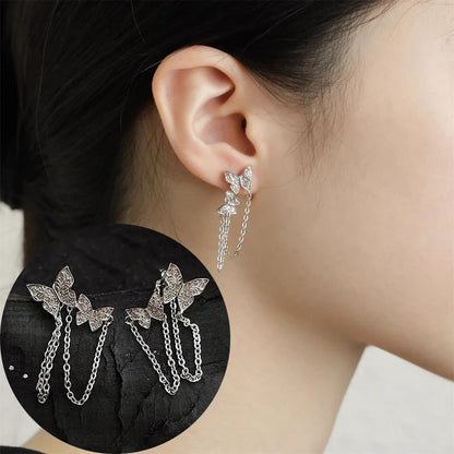 Kawaii Bow Knot Earrings ✨ |  925 Sterling Silver Tassel Jewelry for Women 💖 | Perfect Gift for Her 🎁